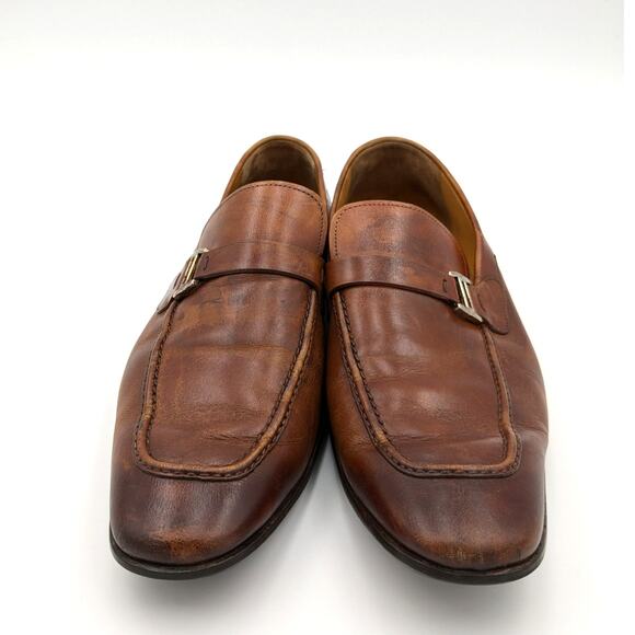 Magnanni Lino Dress Shoes Loafers Brown Leather Buckle Strap Men\'s size US11M main image 10